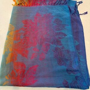 Colorful Floral Scarf 27*68”